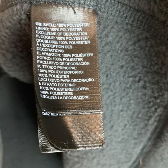 The North Face Jacket Wmn XL Black Sweater Fleece Full Zip Viral Gains Logo NWT - Picture 8 of 8
